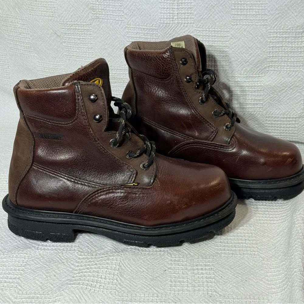 Wolverine Fusion Electrical Hazard Work Boots Steel-Toe Met Guard‎ Mens 7D EUC